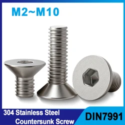 High - Quality Stainless Steel Hex Socket Countersunk Bolts - M8