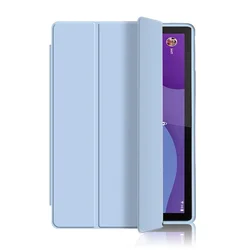 Shockproof TPU Leather Tablet Case with Kickstand for Lenovo Tab 10.1 2025 (Ice blue)