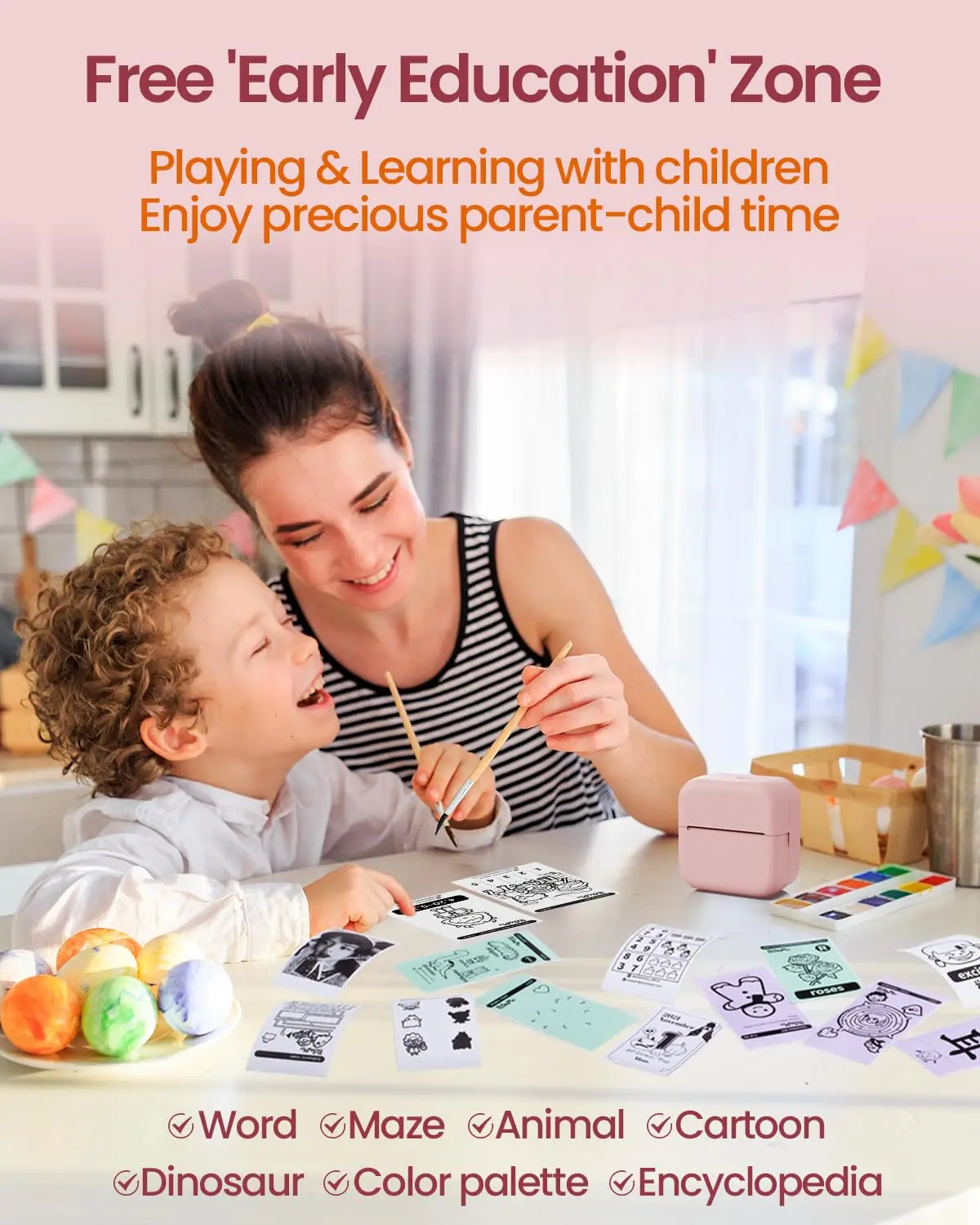 미니 프린터 용지 라벨 접착 용지, 학습 및 사무용, DIY 접착 용지, M02 T02 HD 사진 3 롤