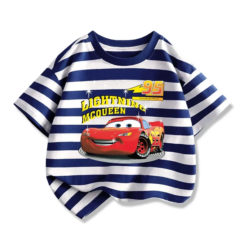 Adults Summer Cars T Shirt For Kids Cotton Men Tee Lightning McQueen T-shirt Oversized Costume Short Sleeve Top Boys Women Girls 4