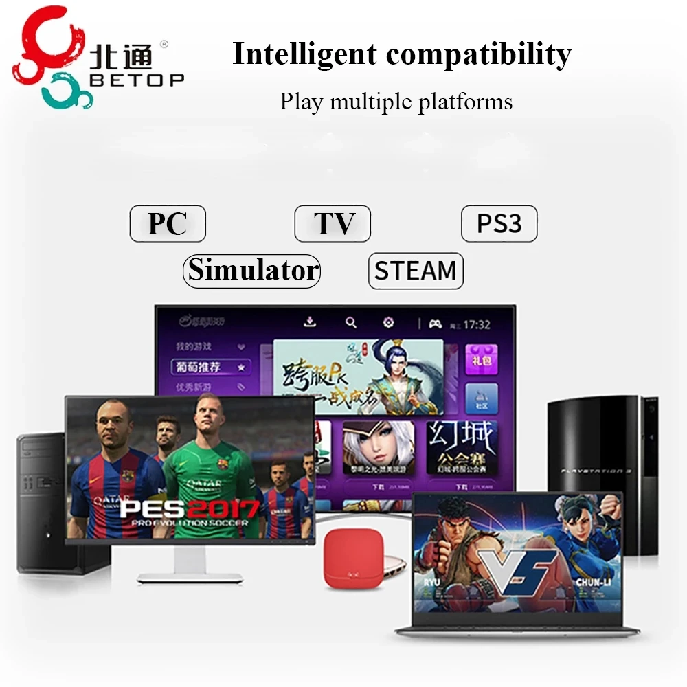  BETOP BEITONG D2A 2.4G   е USB ̽ƽ  , Ps3/Tv/Pc/ ڽ//WEGAME,Nba2k18 