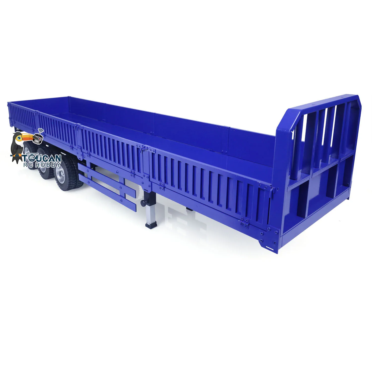 

1/14 3-Axle Semi Trailer Metal Low-bed Trailers For Remote Control Tractor Trucks Dumper Tipper Toy Car Model TH22769-SMT9