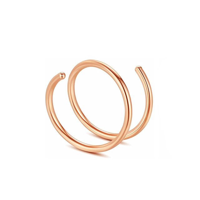 PC Double Layers Stainless Steel Nose Ring for Women Men 20G Nose Hoop Rings Ear Cartilage Tragus Helix Piercings Jewelry