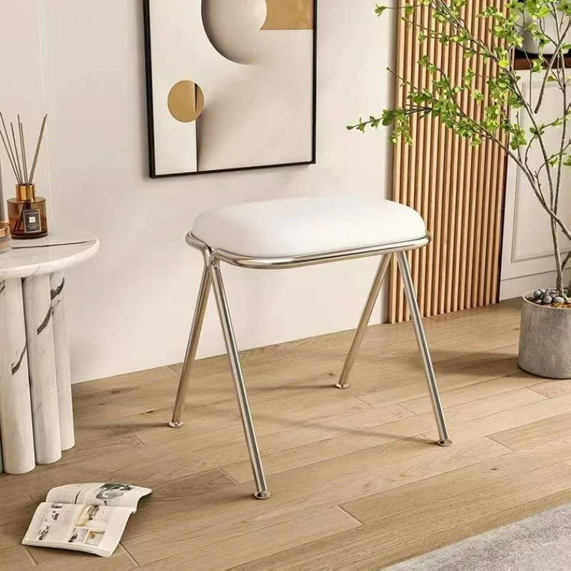 

Bedroom Dressing Stool Ins Vanity Stool Household Light Luxury Chairs Living Room Simple Modern Chaise Nordic Chair Floor Chair