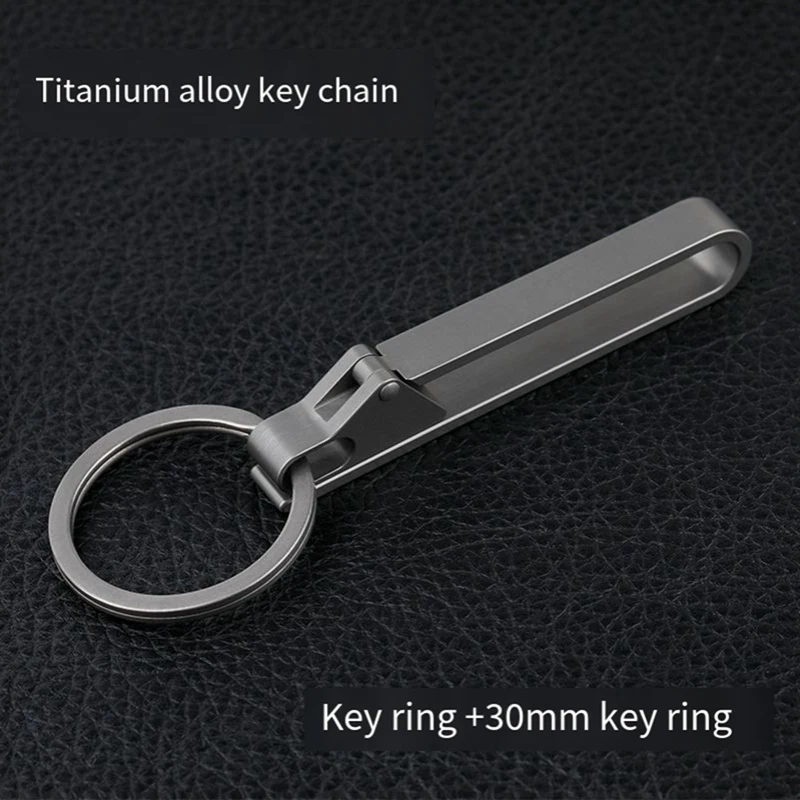 Keychain Pocket Clip Titanium Key Holder With Detachable Keyring For Men And Women Outdoor Portable Tool