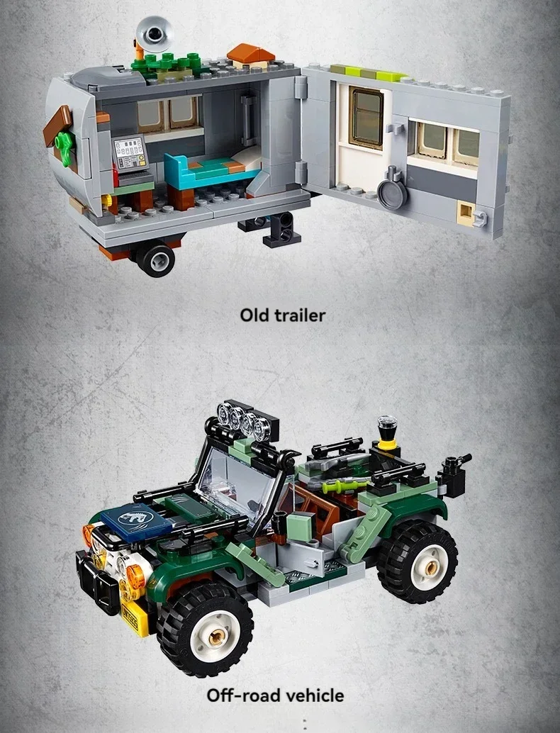 476-teiliges Dinosaurier-Set Baryonyx Face-Off: Die Schatzsuche Bausteine-Modell Passend zu MOC 75935 Spielzeug für Kinder Geschenke Autos – Detail 7