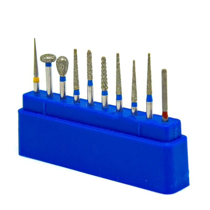 

10pcs/Box Dental Diamond Burs Drill Dentist Burs FG Blue Series Dia.1.6mm for High Speed Handpiece Teeth Polishing