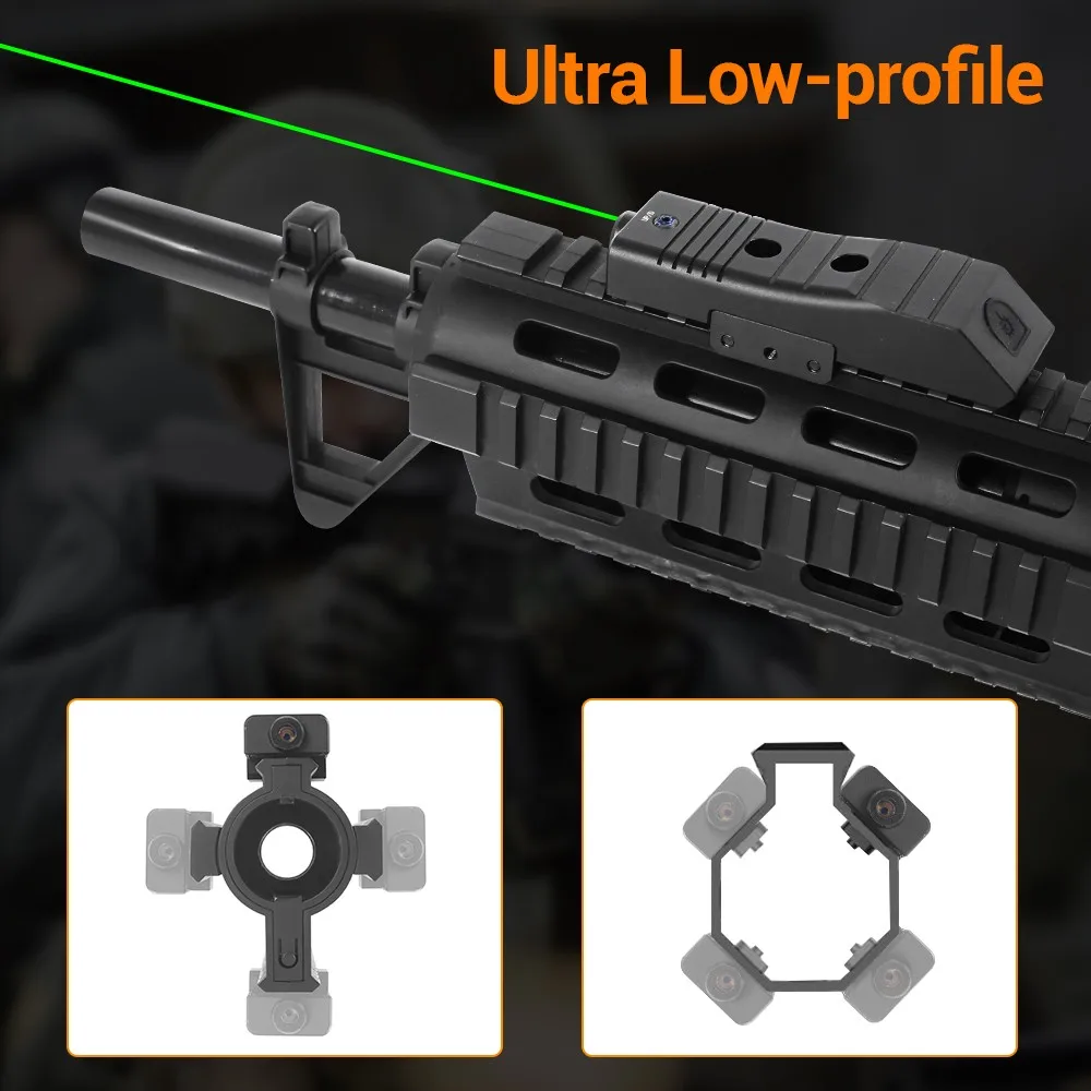 Tactical Green Laser Sight Compatible with M-Lok Rail and Picatinny Rial Rifle Laser Sight Aiming Hunting Accessory