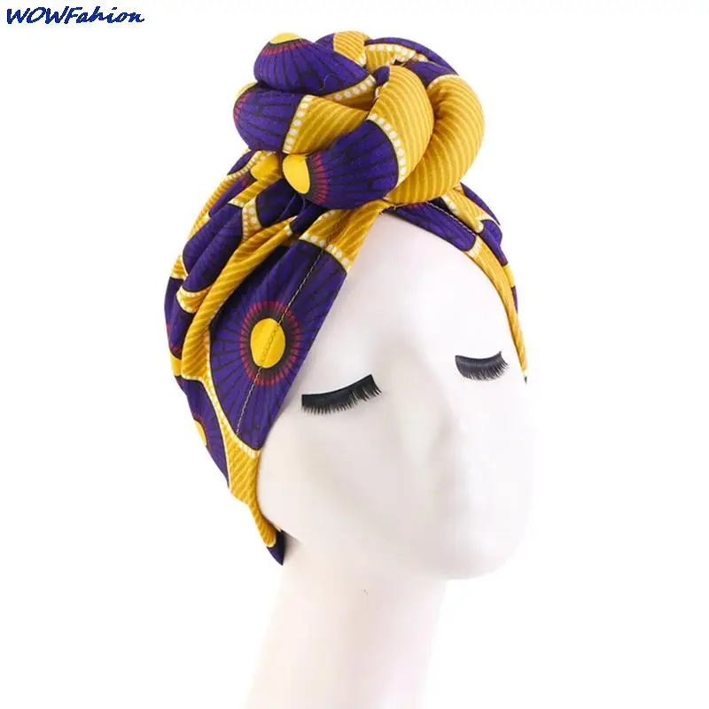 

Мусульманский шарф-тюрбан для женщин, с узлом, Цветочный декор, искусственная витая Арабская повязка на голову, мусульманский женский тюрбан