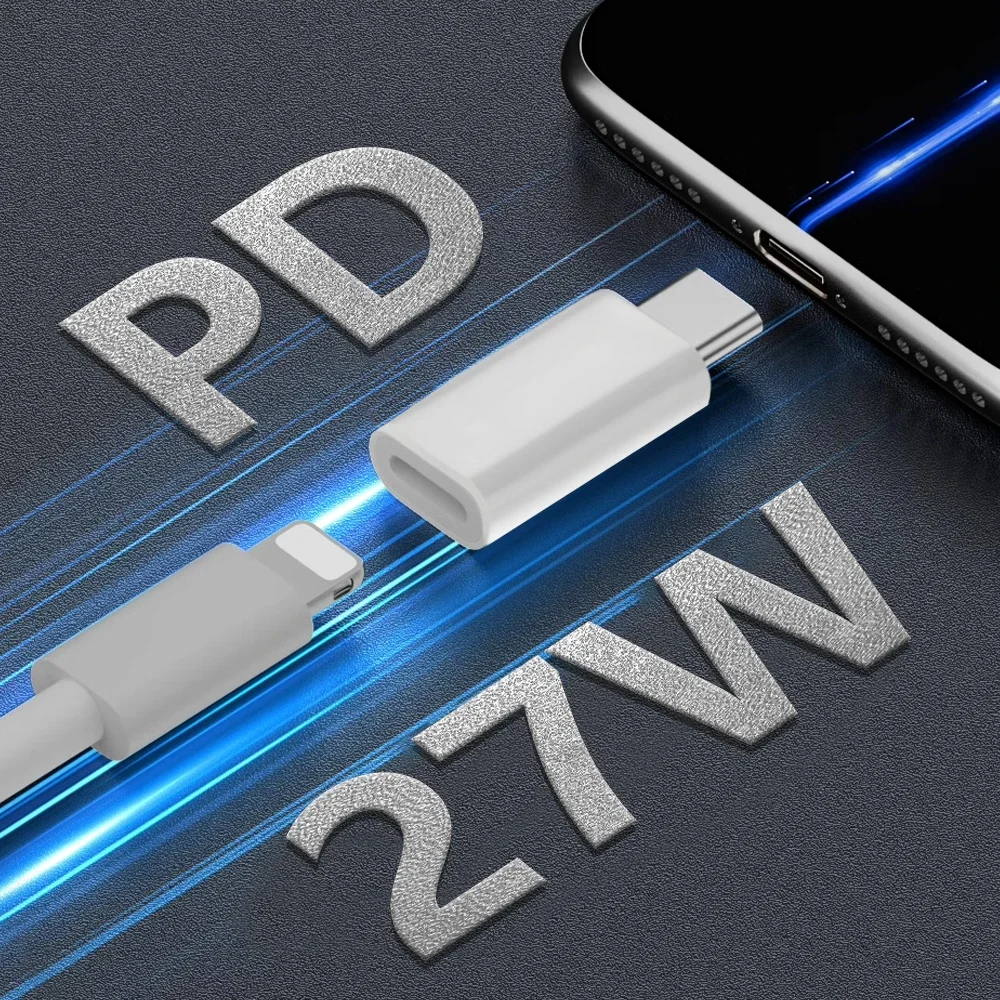 IOS Female To USB C Male Cellphone Adapter PD27W 480Mbps High-speed Fast Charging Data Transfer Converters for IPhone 15 Pro