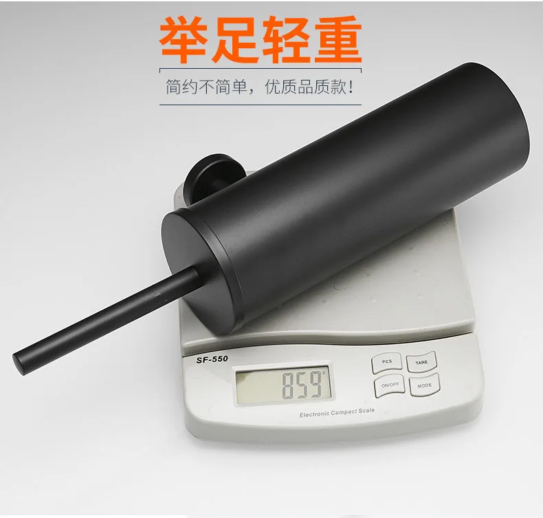 

304 stainless steel toilet brush holder black toilet wall cleaning brush punching bathroom toilet brush set