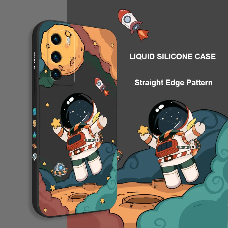 Hello Astronaut Phone Case For Huawei P40 P50 P30 P20 Pro Lite Nova 5t Y7A Mate 50 50E 40 30 20 Pro Lite Cover