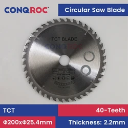 200x25.4mm 40-Teeth TCT Circular Saw Blade Tungsten Carbide Tipped Woodworking Cutting Disc