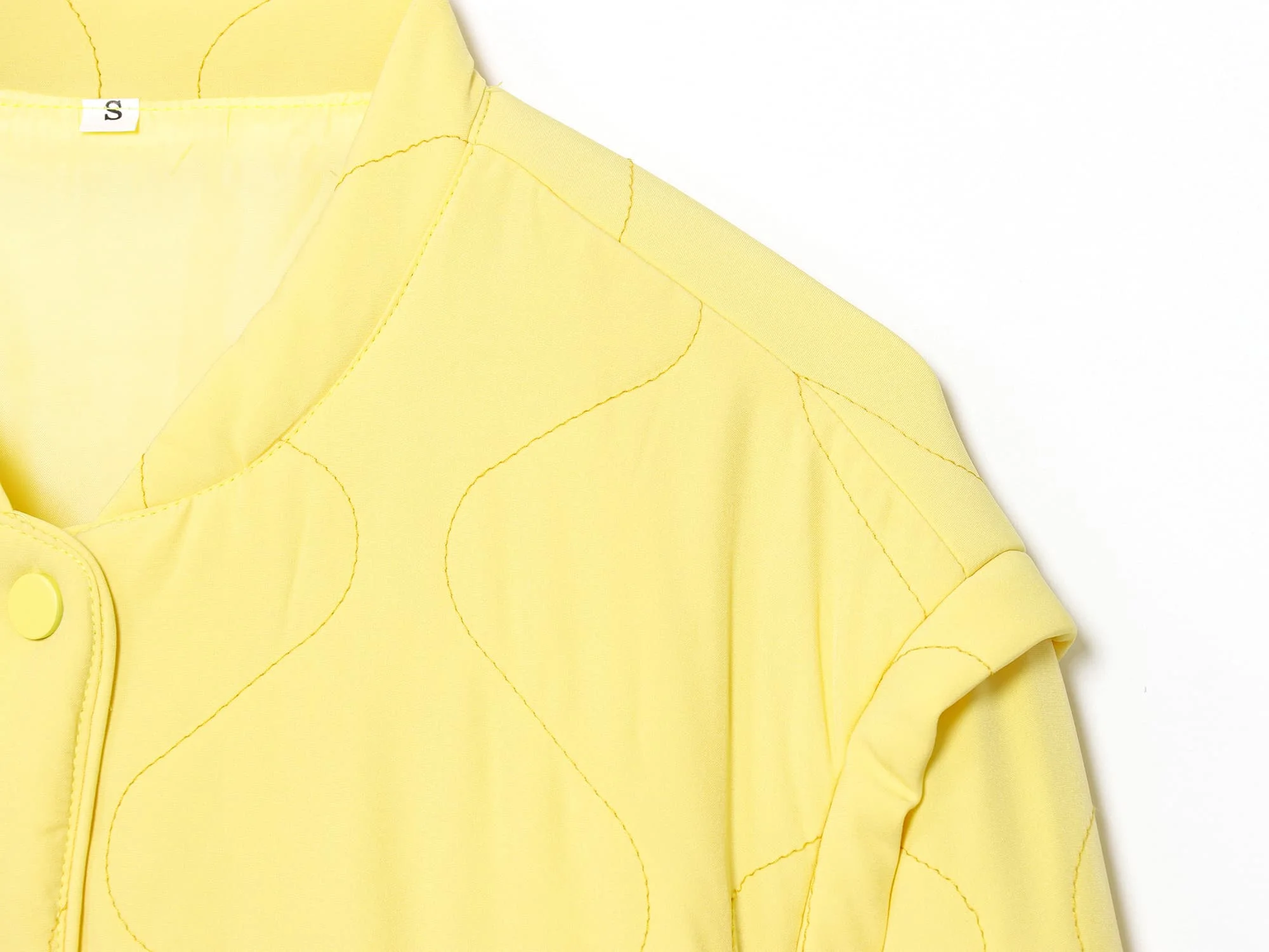 WomenThin Parkas Women's New Autumn Winter O-Neck Single Breasted Coat Jacket Female Leisure Loose Stitching Short Tops