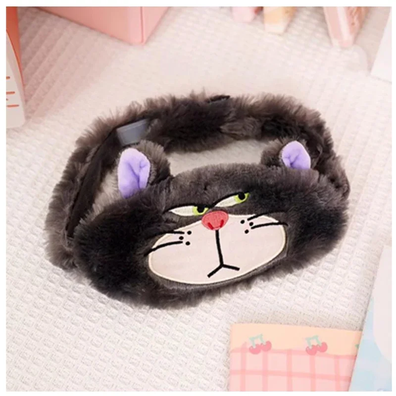 Disney Cartoon Anime Cenerentola Lucifers Cat Eye Mask Kawaii Cute Plush Soft Sleep Shading Alleviare La Fatica Nap Blindfold Gift