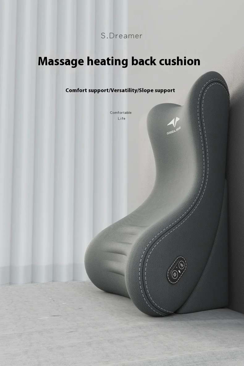 Adjustable Heating & Massage Back Support Pillow