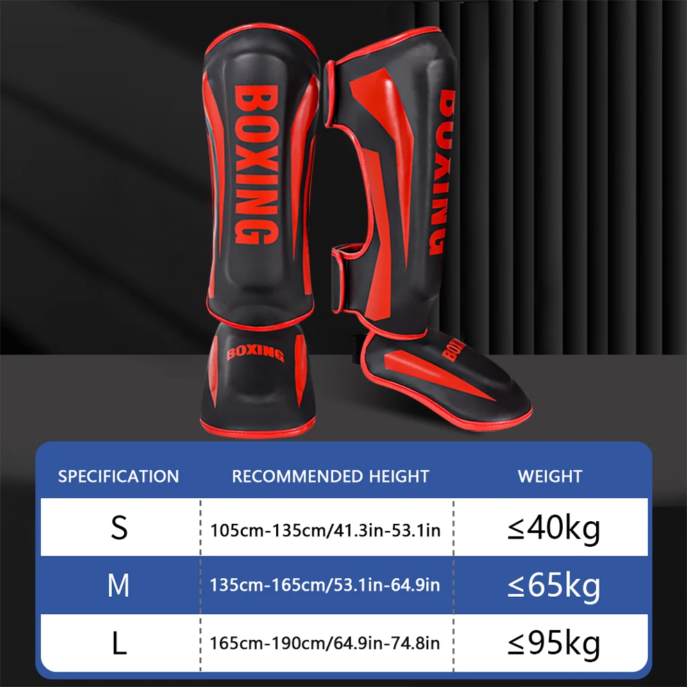Shin Guard Pads Muay Thai leg protection Sanda combat back of foot protection shin boxing thickened combat gear ankle