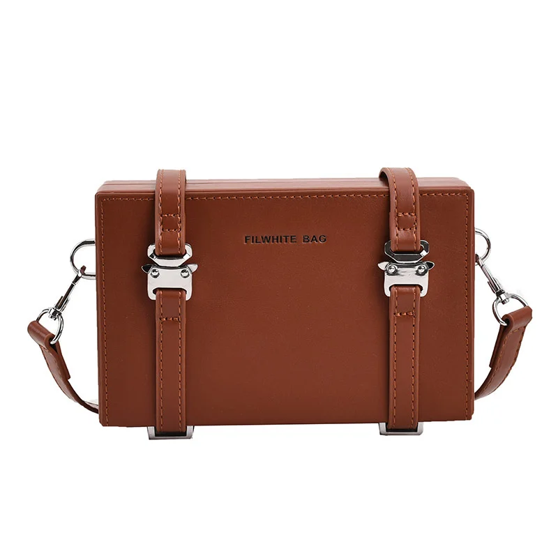 Vintage Shoulder Bag French Style Mini Square Street Fashion Box Bag for Women Trendy Design PU Leather Texture Crossbody Bag