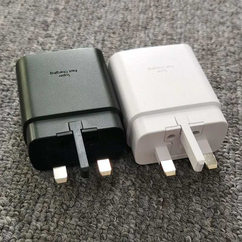 45w UK Plug Charger PD Super Fast Charge Adapter For Galaxy Z Flip Fold 5 4 3 2 A73 S24 S23 S22 S21 S20 Note 20 Ultra 10 Plus FE