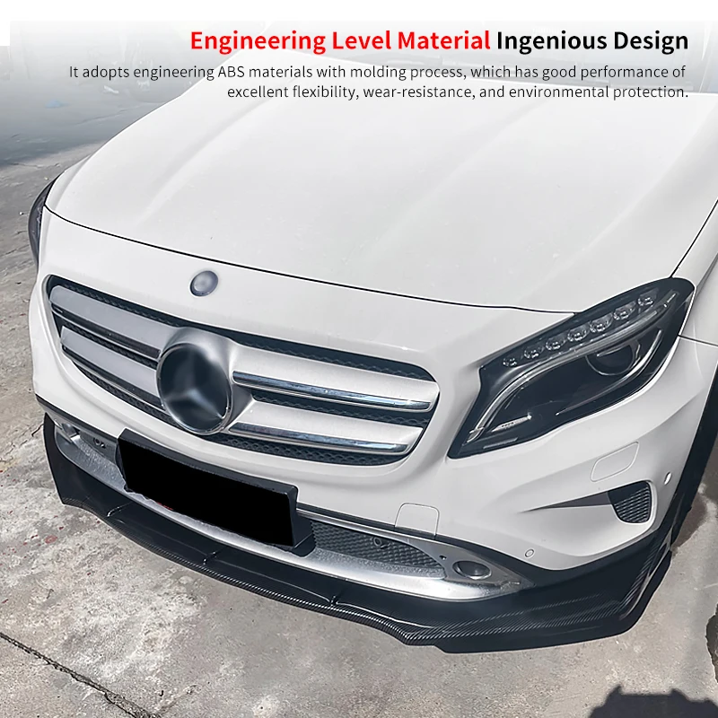 메르세데스-벤츠 GLA220 GLA200 GLA35 GLA45 X156 W156 2013-2021 자동차 액세서리 범퍼 립 사이드 스포츠 스플리터 스포일러 바디 키트