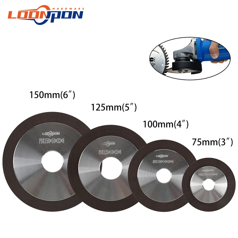 Grinding Wheel Abrasive Wheel Grinding Disc 1Pc Diamond Grinding Wheel 75/100/125/150mm 150/180/240/320/400 Grit Tungsten Steel Milling Tool Carbide Metal Grinding Disc