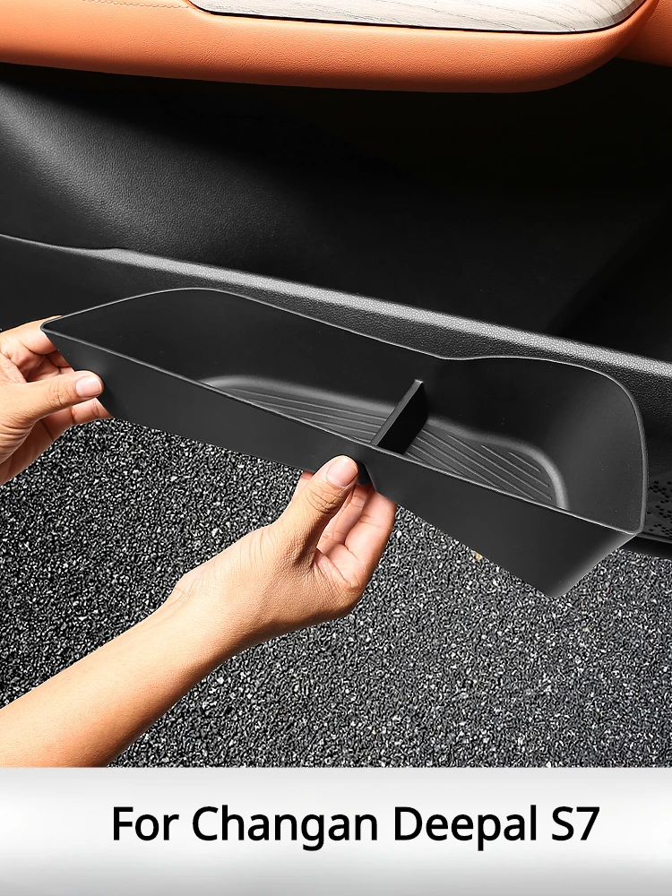 

For Changan Deepal S07 Car Door Side Storage Box TPE Waterproof Front Rear Door Armrest Organizer Car Interior Accessories