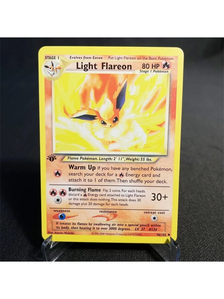 thumbnail image 1 of Pokémon Cards Foil Flash Card Neo Destiny Series Celebi Dark Donphan Light Flareon Collection Cards Model Toy Gifts Proxy Card, 1 of 5