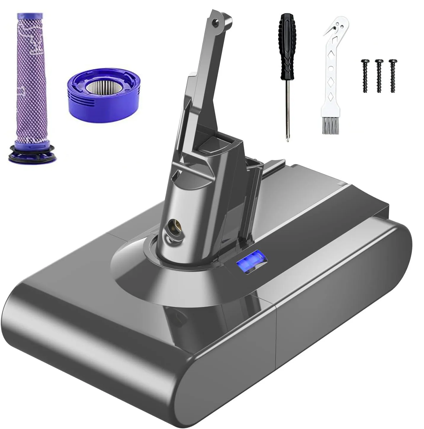 YH5 交換用バッテリー Dyson V8 用、21.6V 6.0Ah リチウムイオン