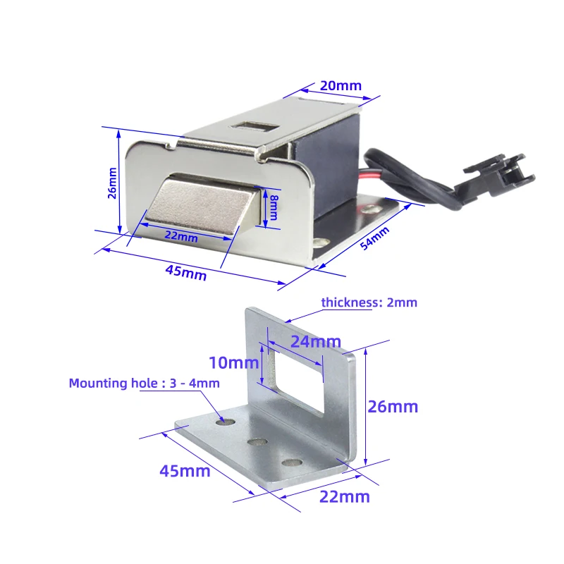 SM03 방수 넓은 혀 전자기 잠금 장치, DC12V 전기 제어 잠금 장치, 150KG 방사형 장력에 강함, 공장 직접