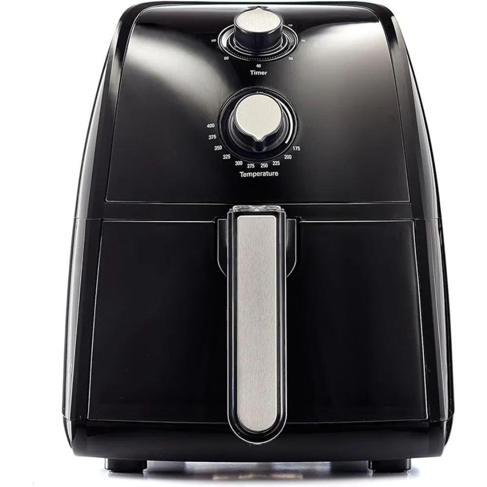 

BELLA Electric Hot Air Fryer, Healthy No-Oil Deep Frying, Cooking, Baking and Roasting, Easy Clean Up, 2.6 QT，Black