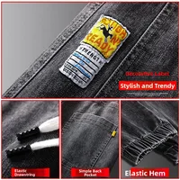 Loose Fit Elastic Waist Cargo Pants Men's Jeans Spring Autumn Casual Loose Leggings Trousers Sports Men's Pants