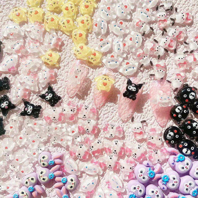 20pcs Cute Sanrio Nail Charms 2023 Fashion Pochacco Nail Art Kawaii Cartoon  Anime Nail Accessories