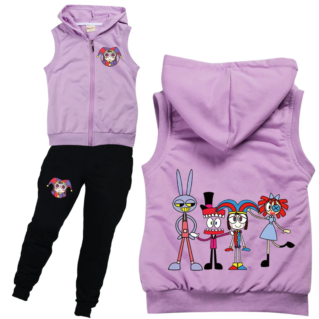 

2024 Spring Anime The Amazing Digital Circus Clothes Kids Pomni Jax Jackets Pants 2pcs Set Boys Sportsuit Toddler Girls Outfits