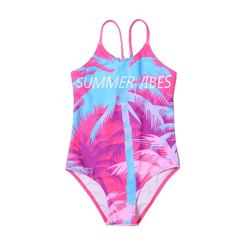 

Tie Dye Girls One Piece Swimsuit Kids 8-14 Years Children's Swimwear Knitted Girls Bathing Suit Monokini Swimming Beachwear