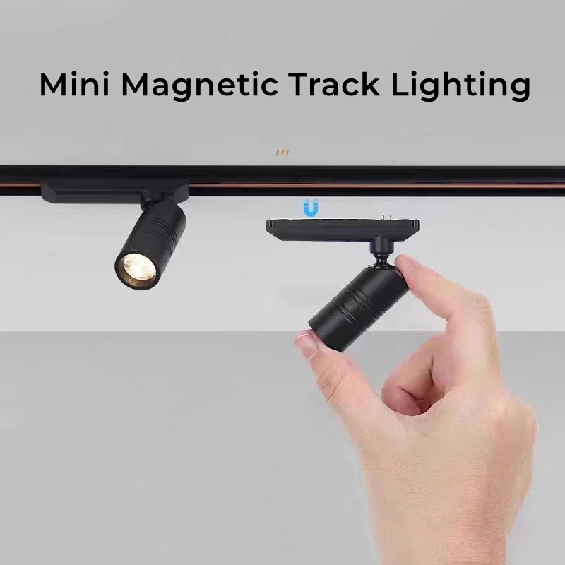 Description Picture 2 of itemDC12V/24V Led Cabinet Light Spotlight for Jewelry Display Showcase Counter Lamp Mini Magnetic Track Lighting Surface Mounted