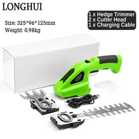 7.2V Electric Fence Shears 2 In 1 Cordless Hedge Trimmer Machine Rechargeable Garden Trimmer Weeding Machine Shrub Pruning Tools 1