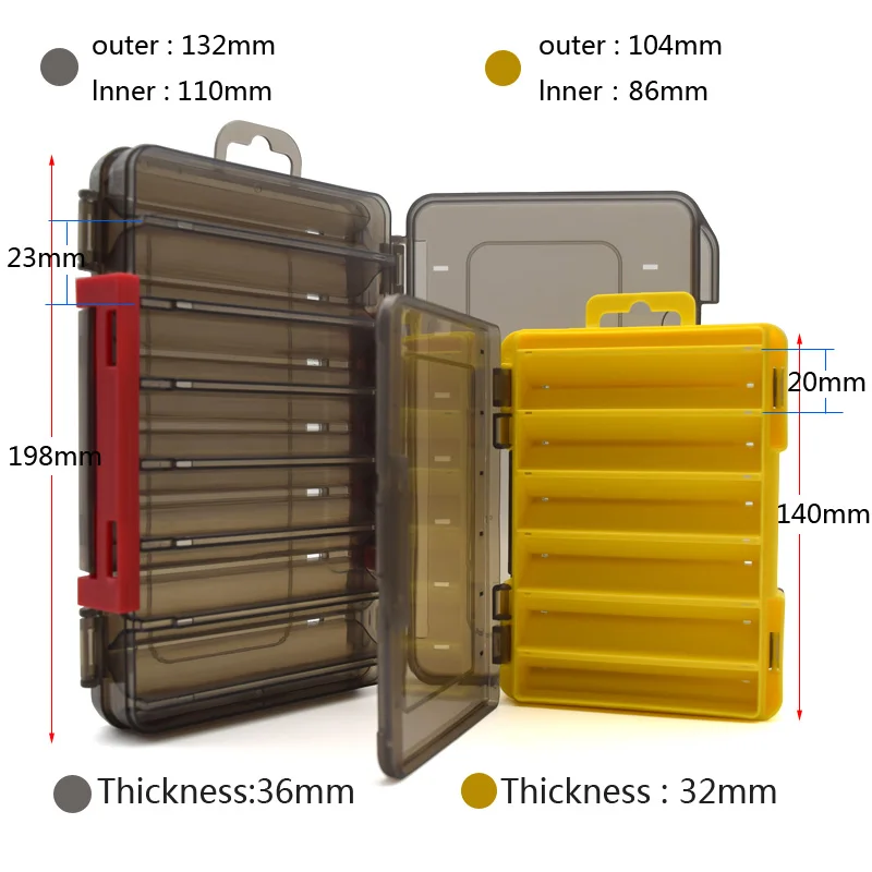 Hot Sale Double Sided 14/12 Bait Fish Storage Case Compartments Fishing  Tackle Boxes Fishing Lure Box Organizer Fishing Bait Tac - AliExpress