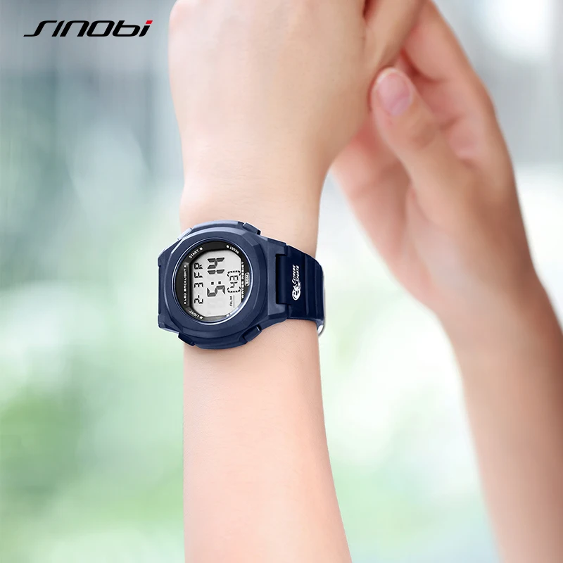 SINOBI Woman Digital Watches Sports Waterproof Bracelet Clock Gold Electronice LED Wristwatch Male Female Casucal Montre Relogio