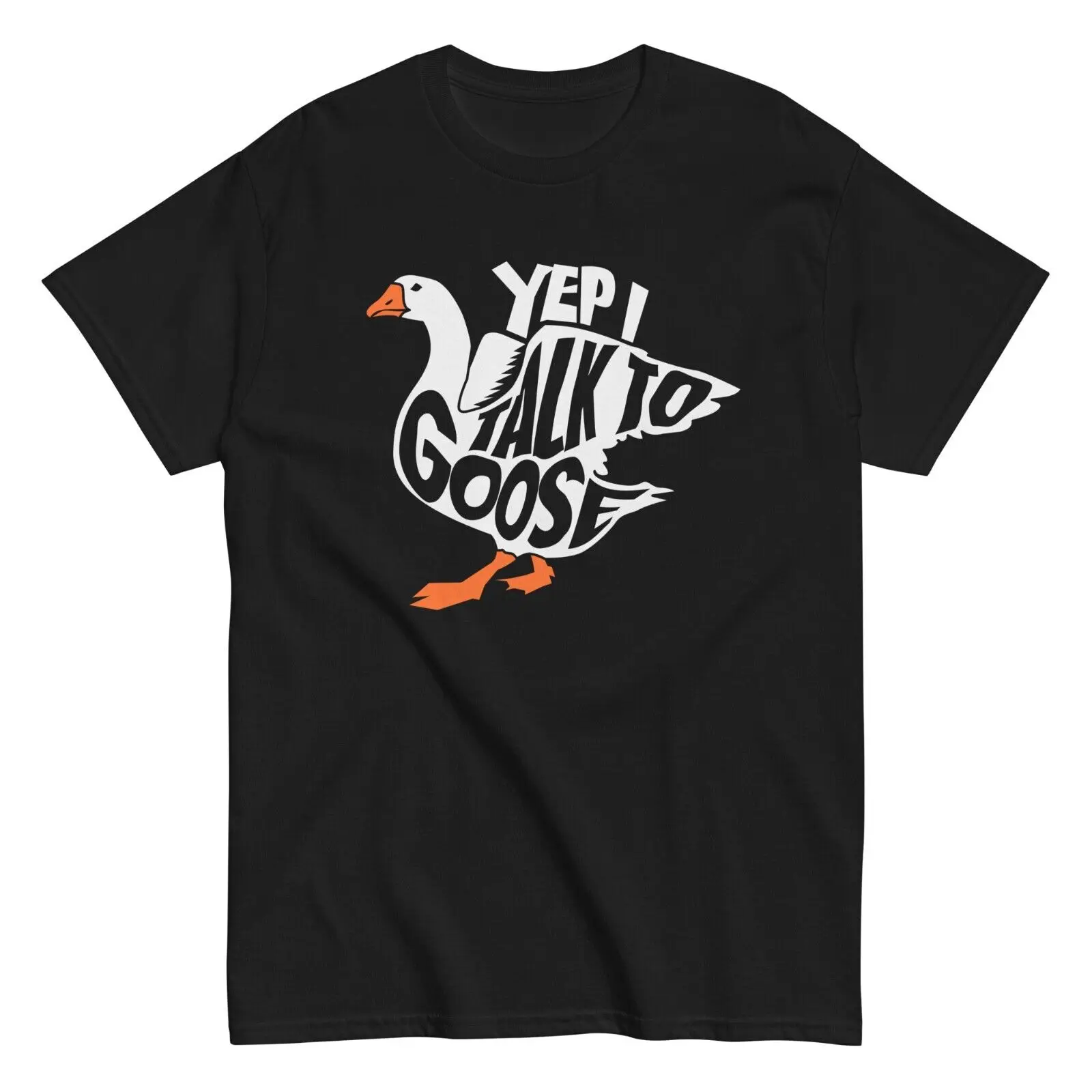 

Забавная хлопковая Футболка Goose I Talk To Goose Meme Tee