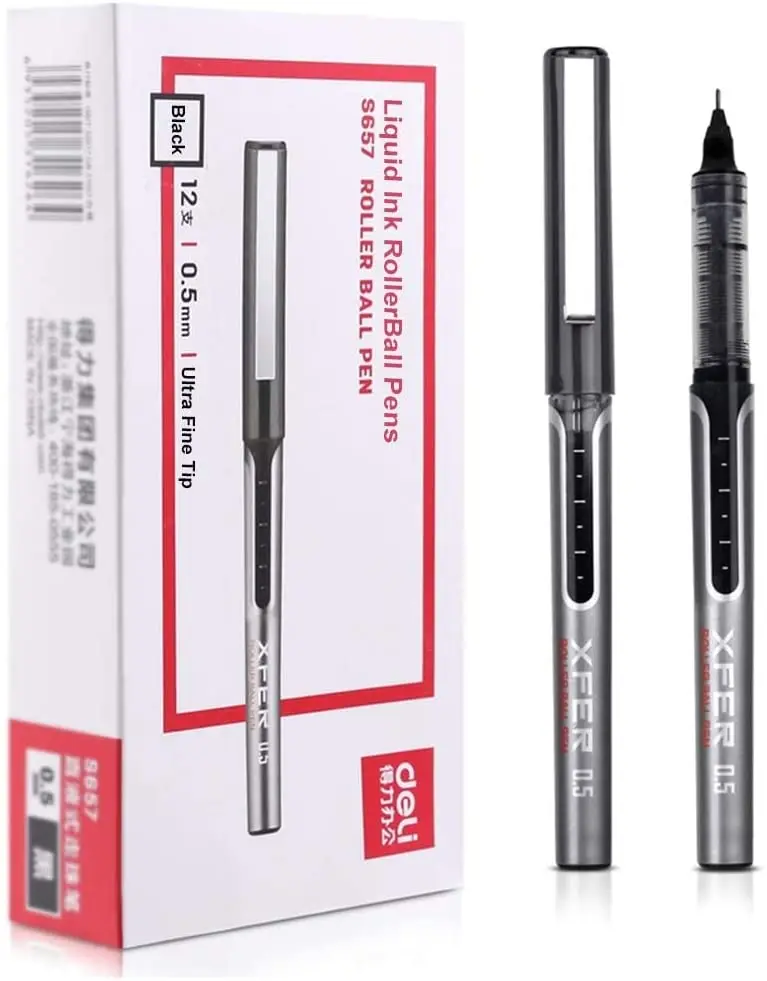Instant Dry Rolling Ball Pens, No Smear No Bleed Gel Ink Pens, Fine Point, Liquid Ink Pens, Journaling for Bullet,0.5mm tip школьный офис bullet ball point pen
