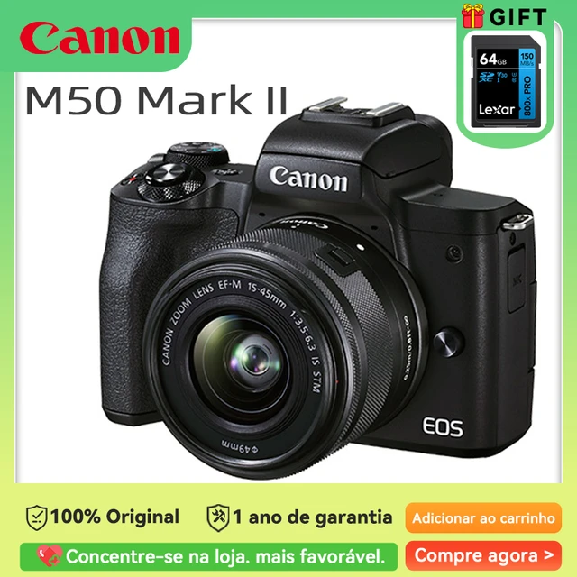 Canon EOS M50 Mark II Mirrorless Camera with 15-45mm Lens