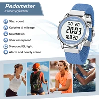 Hearkent Pedometer Sport Watches Step Counter Watch Women Digital Watches Calories Mile Stopwatch Countdown for Walking Tracker 2
