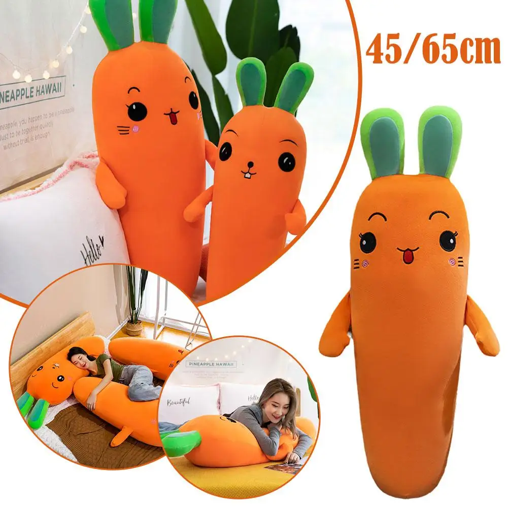 

45/65 Cartoon Cute Plant Carrot Plush Toy Soft Kawaii Gift Vegetable Stuffed Dolls Pillow Simulation Toys Soft I8j7
