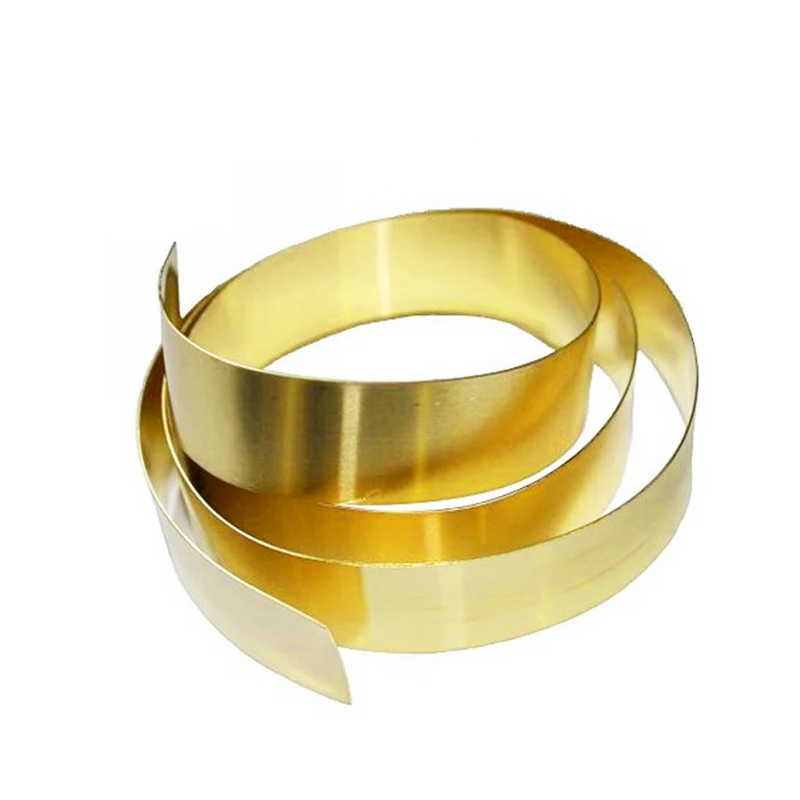 1pcs Brass Plate Brass Skin Sheet Foil Sheet Metal Length 100~1000mm Thickness 0.01-0.3mm Width 10-200mm Strip