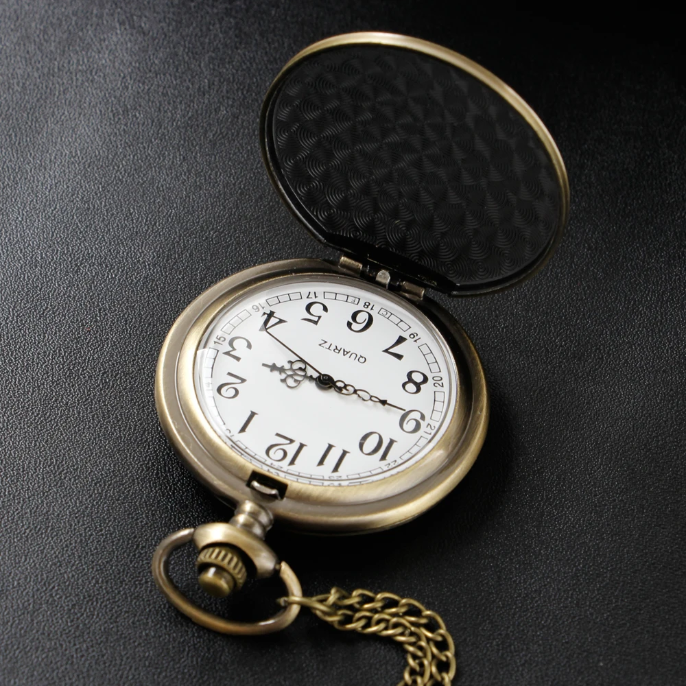 Bronze Vintage Bat Quartz Pocket Watch Unisex Necklace Timing Pendant Men's and Women's Pocket Watch Renoj CF1379