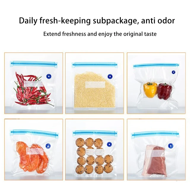 Sacs alimentaires scellés sous vide, 20/10 pièces, sacs de Compression sous vide pour aliments ménagers, collations réutilisables, sac de stockage des aliments, accessoires de cuisine 5