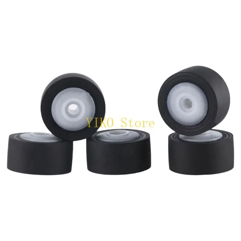K32C 5PCS 카세트 테이프 레코더 핀치 롤러 휠 고무 압력 레코더 벨트 풀리 세트 교체