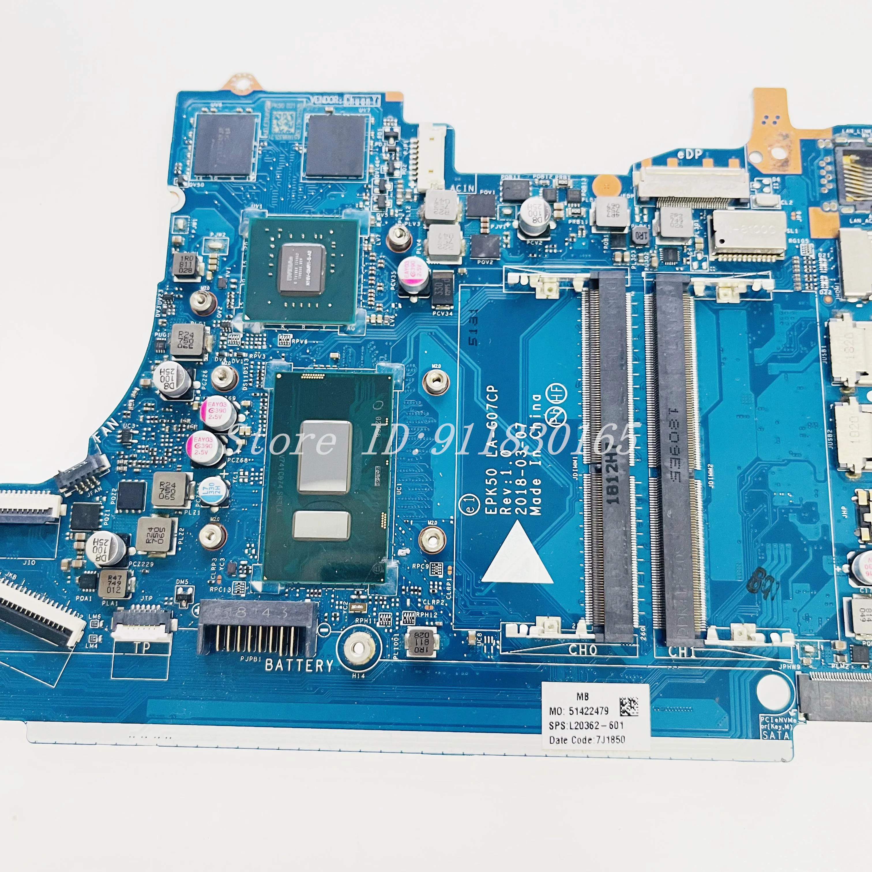 EPK50 LA-G07CP LA-G07BP For HP Pavilion 250 G7 256 G7 15-DA 15Z-DA