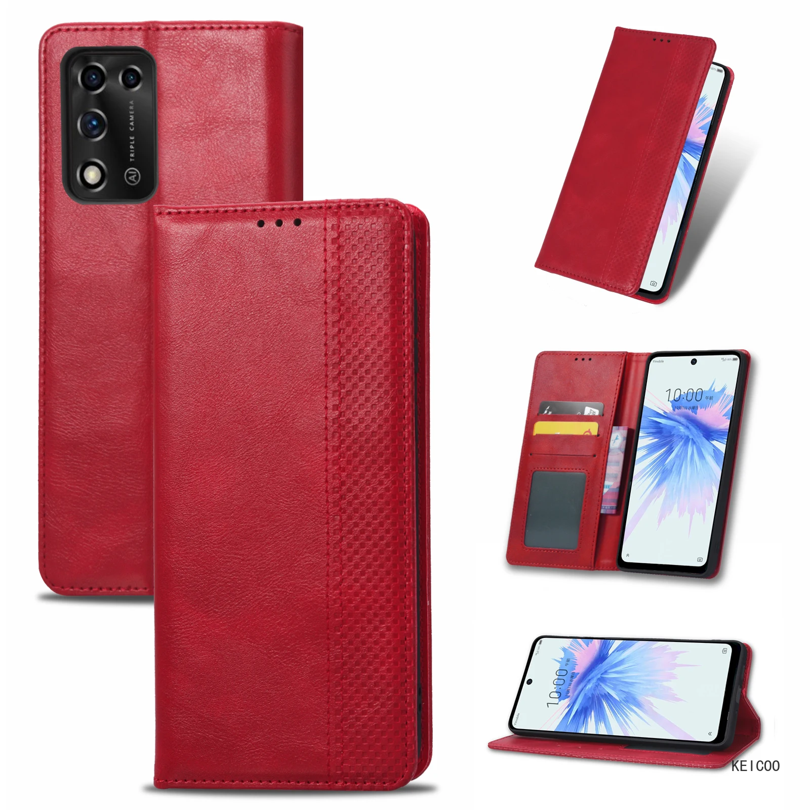 Flip Cover Insert Card Custodia In Pelle Per Zte Blade V40S A53 A72 L220 Libero Ii Iii Axon 40 Pro Ultra Lite 5G Custodia Per Supporto