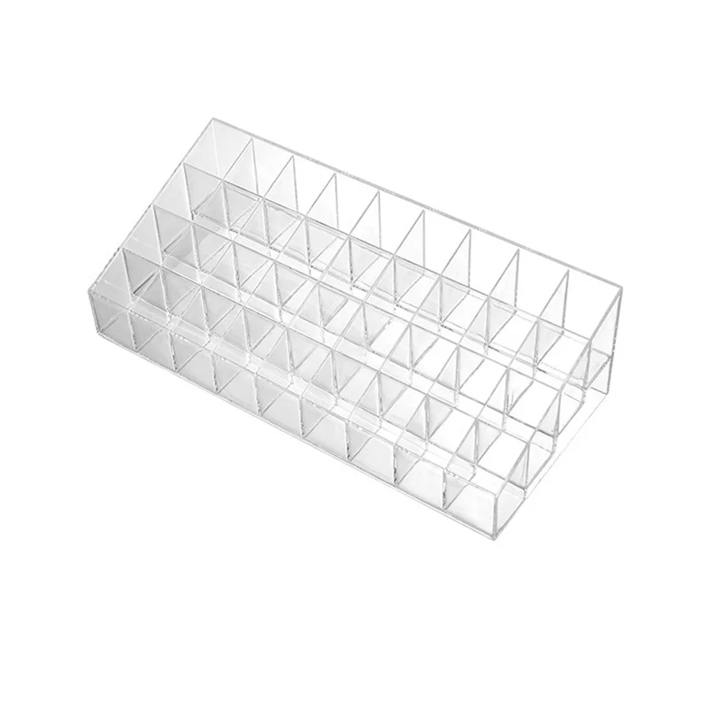 1pc Clear Lipstick Stand Case Makeup Organizer Storage Box Lipstick Display Stand Holder Cosmetic Jewelry Organizer Box 6
